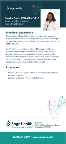 Picture of Caroline Green - Rack Card