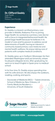 Picture of Dr. Clifford Gaddy - Rack Card