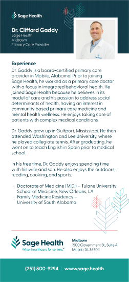 Picture of Dr. Clifford Gaddy - Rack Card