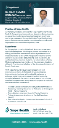 Picture of Dr. Sujit Kotapati - Rack Card