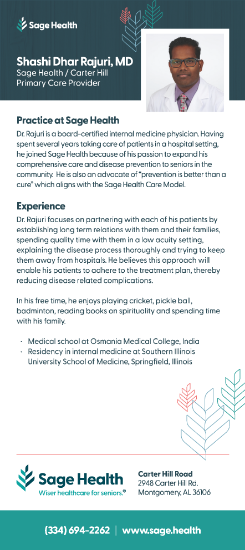 Picture of Dr Shashi Dhar Rajuri - Rack Card