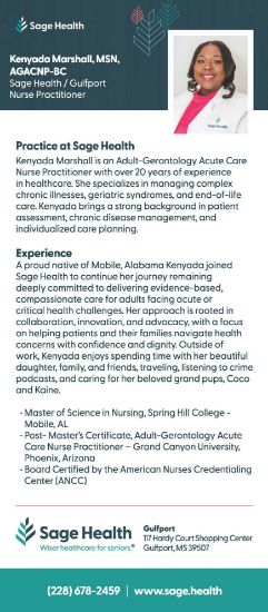 Picture of Kenyada Marshall - Rack Card